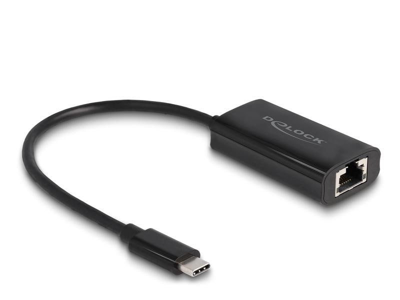 Delock Netzwerk-Adapter Gigabit mit Power Delivery 100 W US Delock USB Type-C Adapter zu Gigabit LAN mit Power Delivery 100 Watt