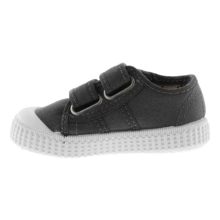 Victoria Baskets Scratchs Tiras Lona | Gris foncé