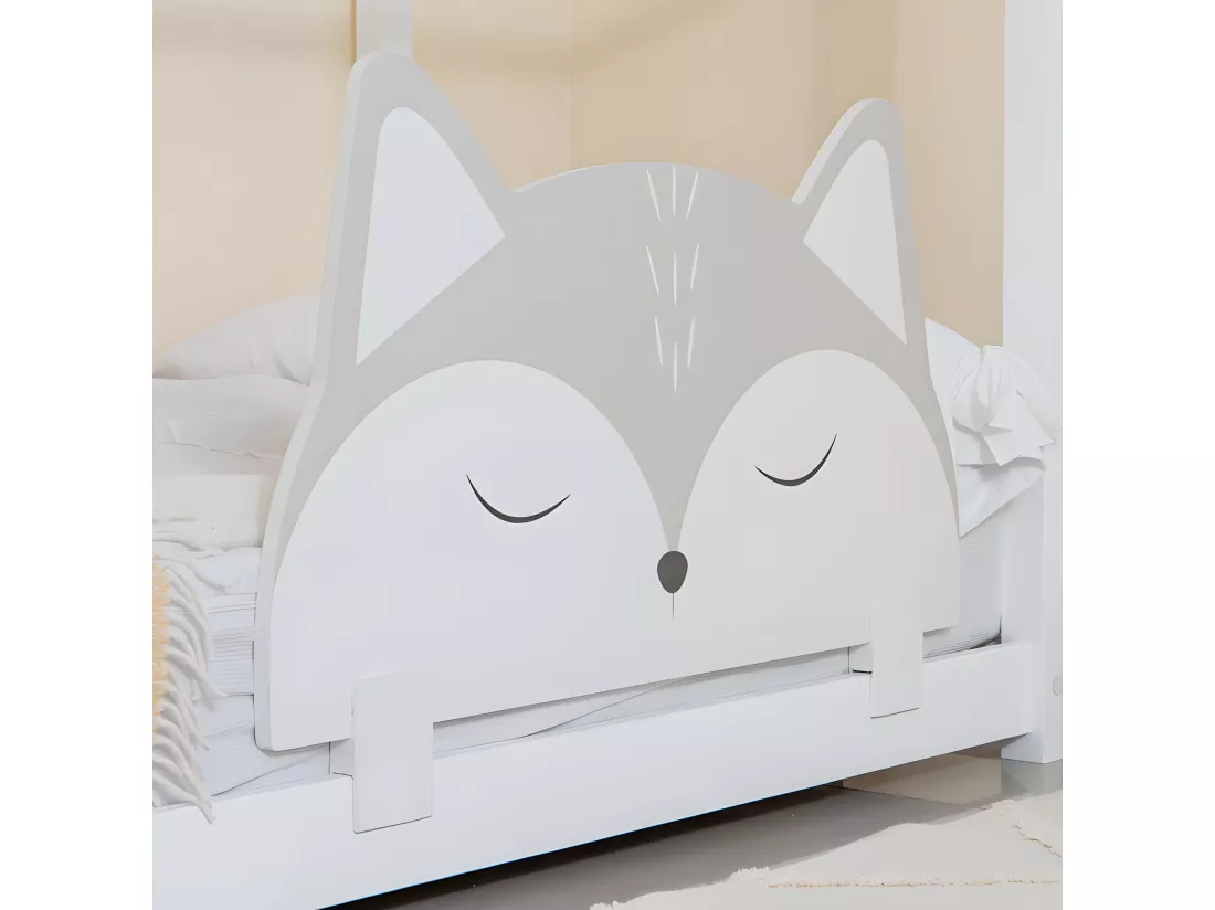 Barrière de lit en aggloméré gris 50x87x2cm