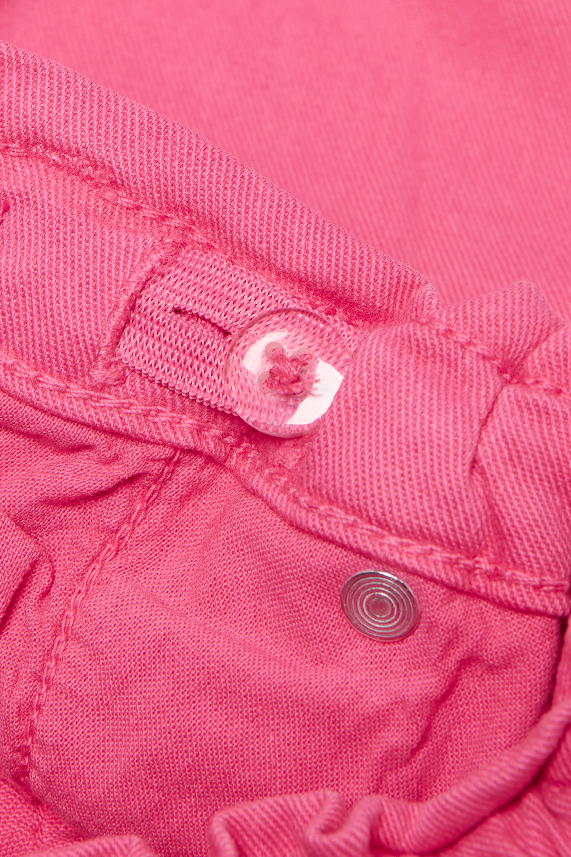 KOGNEW Mittlere Taille Verkürzt Hose mit weitem Beinschnitt Camellia Rose