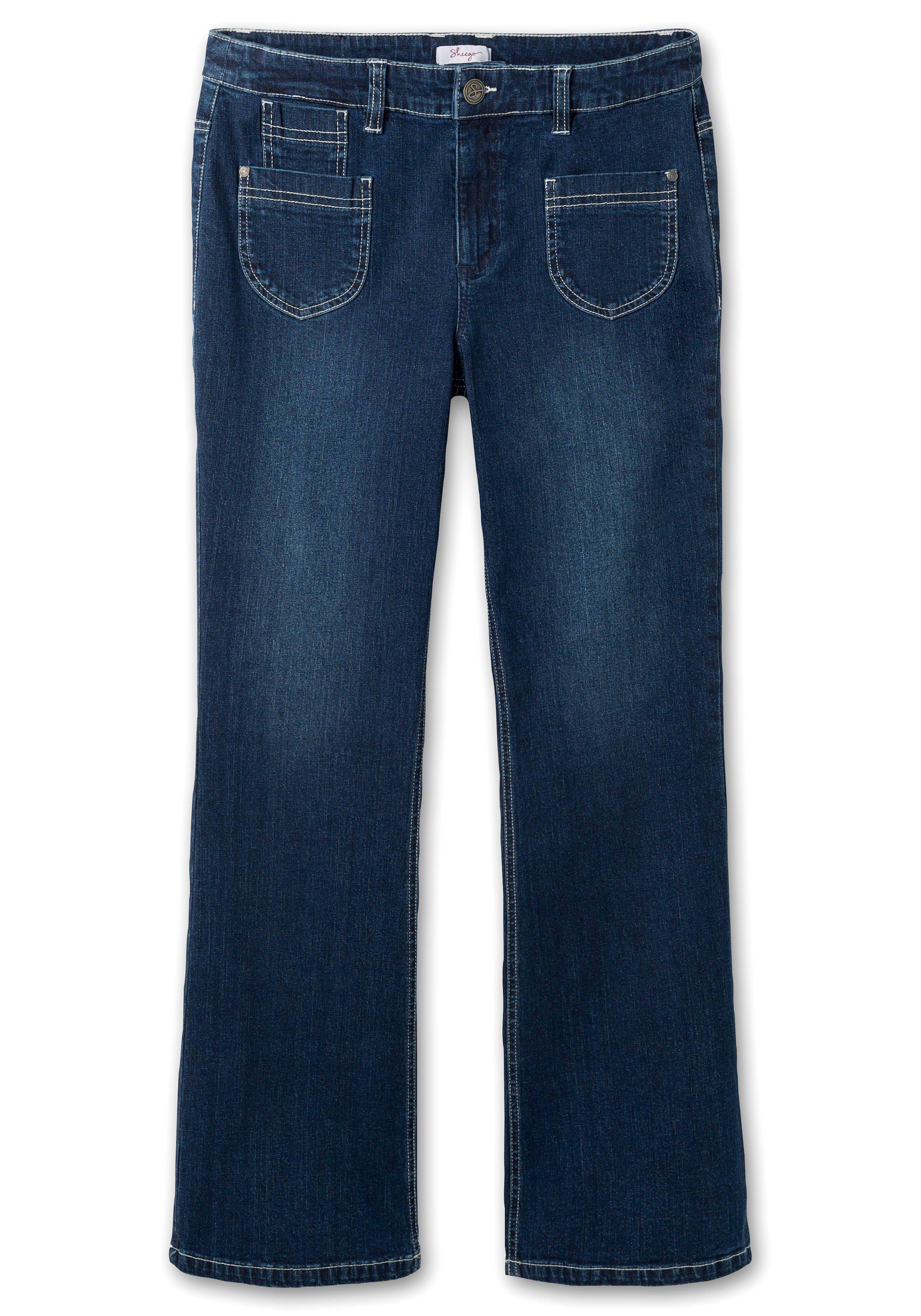 Bootcut-Jeans in High-Heel-Länge, mit Kontrastnähten