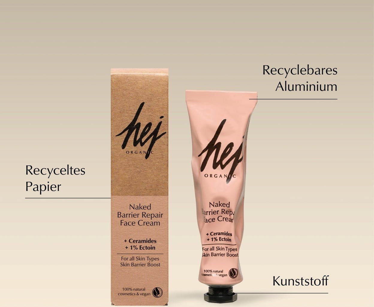 HEJ ORGANIC  Naked Barrier Repair Face Cream, 30 ml