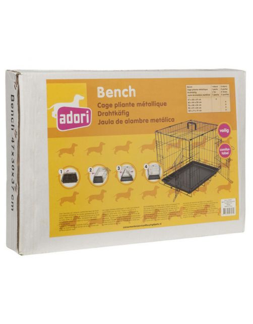 Adori Bench Zwart - Hondenbench