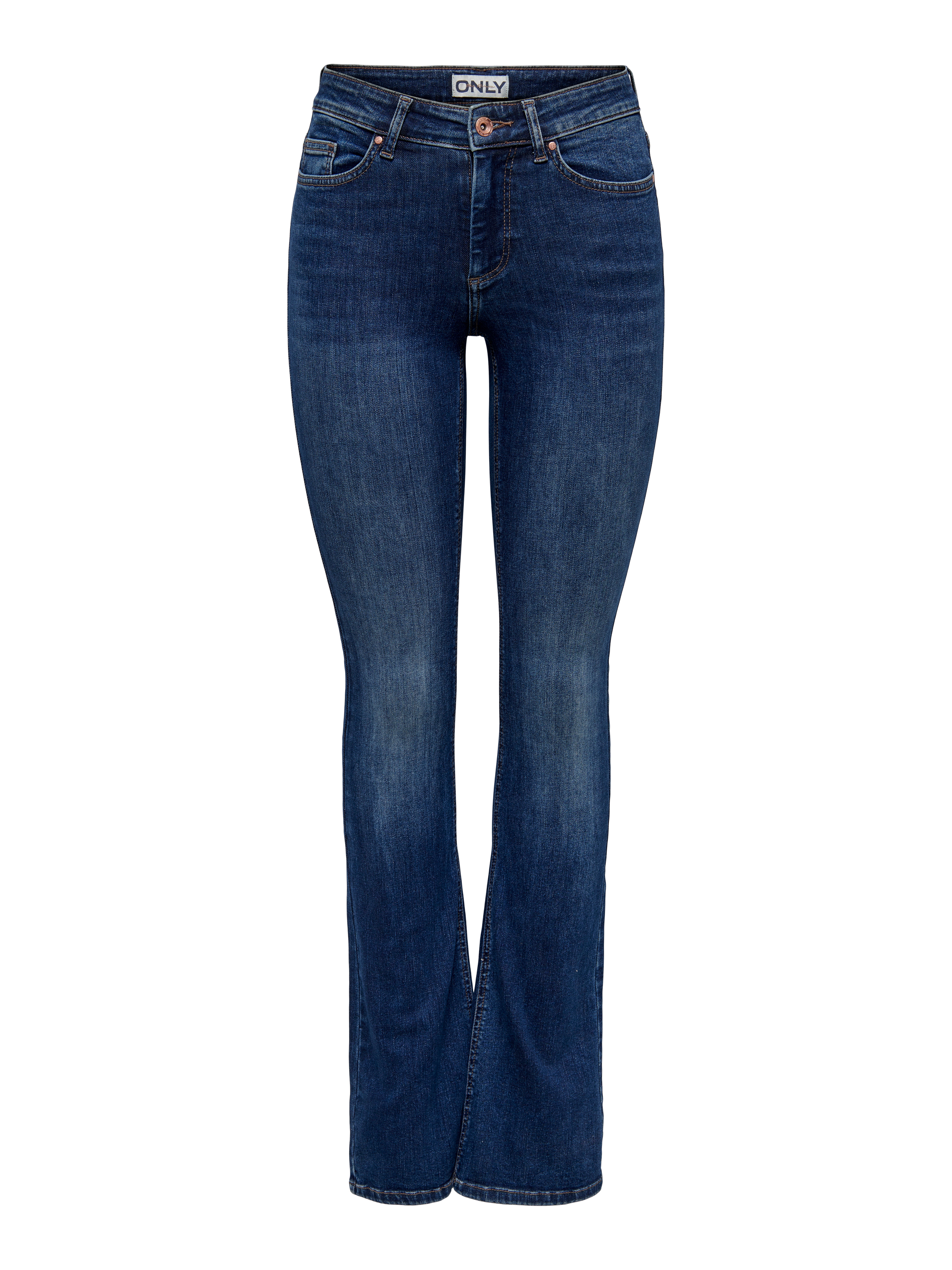 ONLBLUSH Mittlere Taille Ausgestellt Jeans Dark Blue Denim