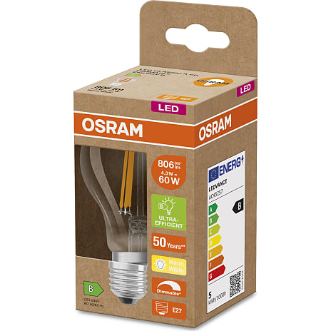 Osram LED kronepære 4,3W - dæmpbar