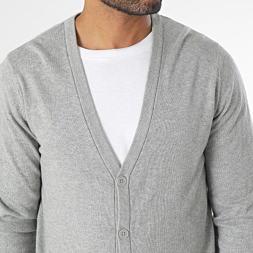 Cardigan Basic Gris Chiné