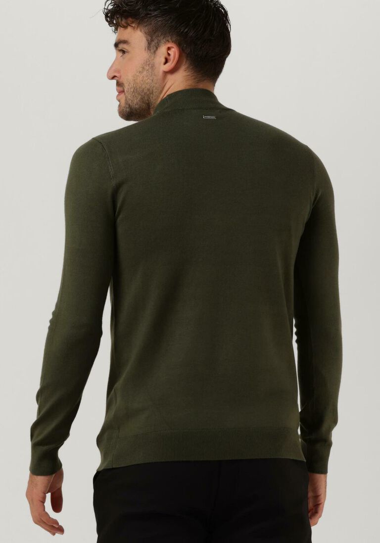 PUREWHITE donkergroene purewhite coltrui essential knit mockneck ls