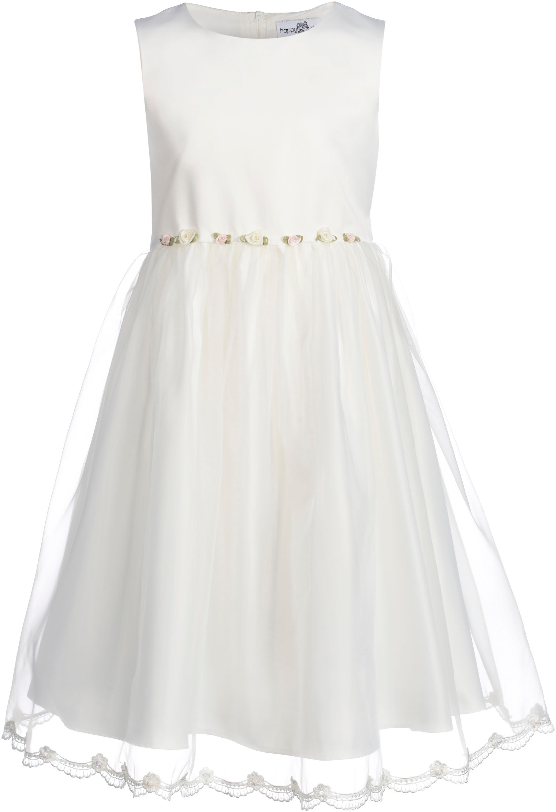 happy girls Taufkleid »dress« mit süsser Blütenapplikation vorne an der Taillennaht