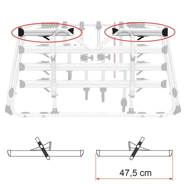 Kit Rail PREMIUM 48 FIAMMA VW T5 et T6 DEEP BLACK