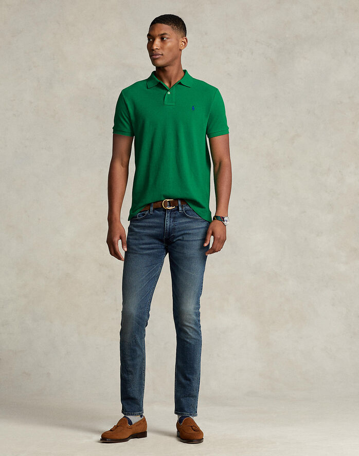 Polo Ralph Lauren Slim Fit Mesh Polo Shirt Grøn