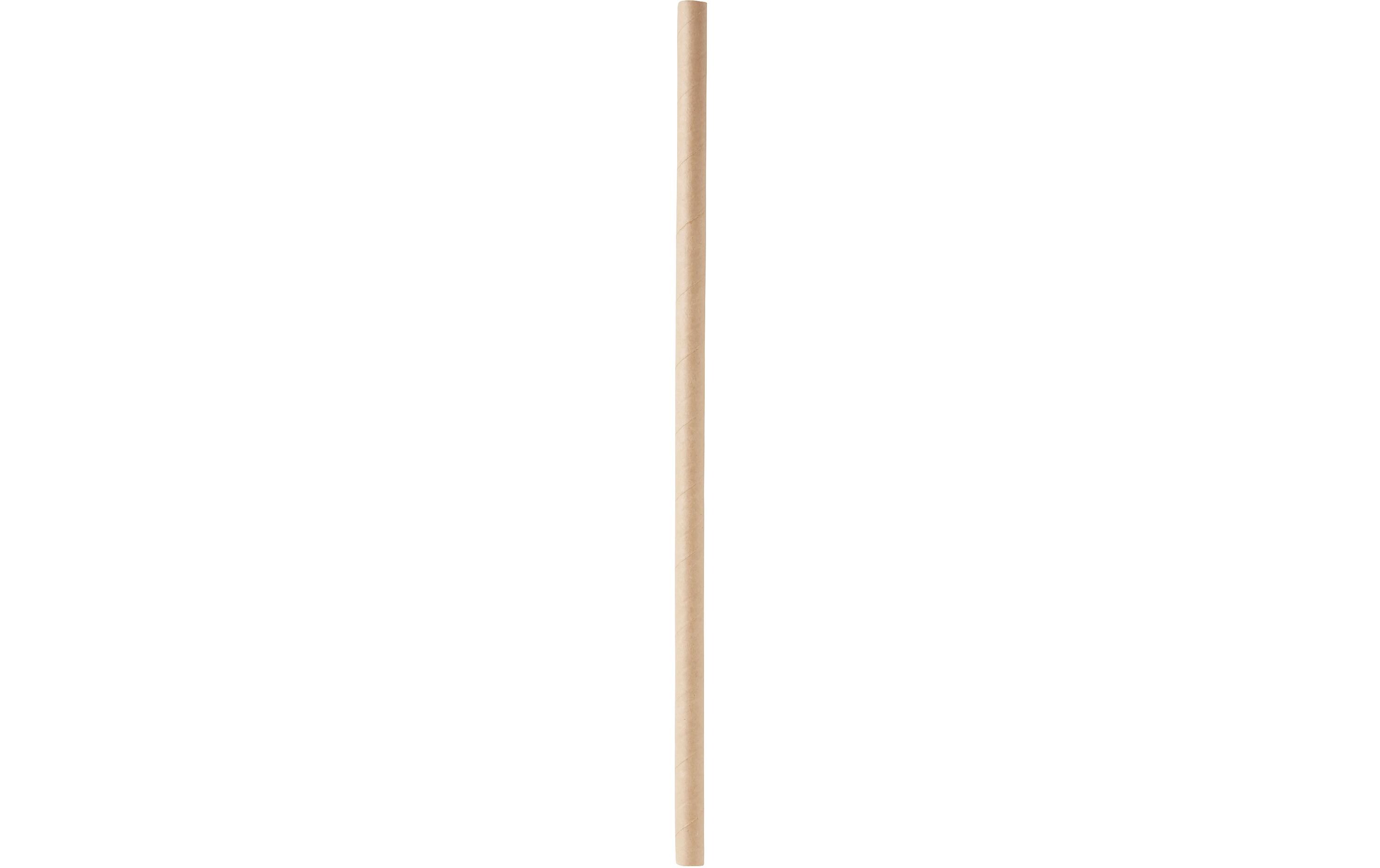 Strohhalme 23 cm x Ø 8 mm Braun, 100 StückPapiertrinkhalm