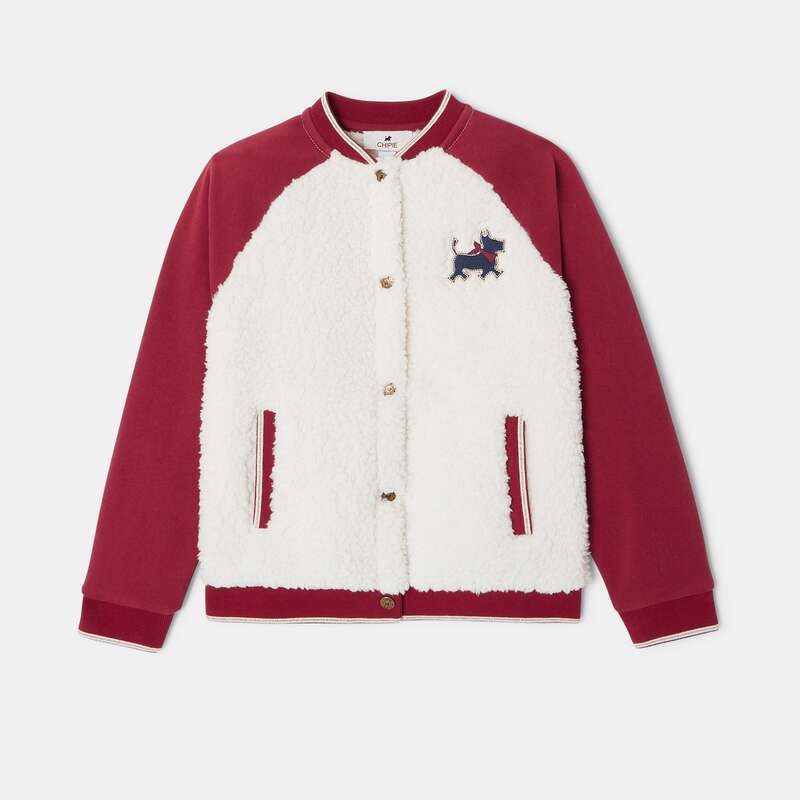 Teddy bicolore moumoute rouge fille Chipie