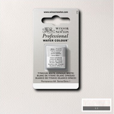 Winsor & Newton - Akvarelfarve 1/2 Pan - Titanium White Opaque