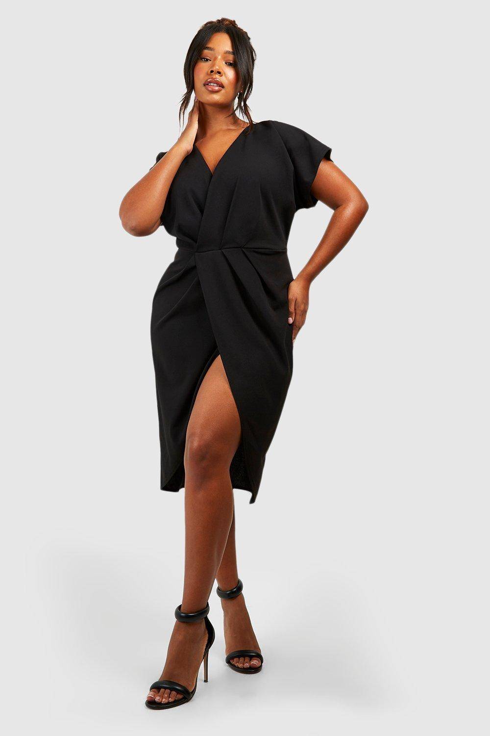 boohoo Plus Robe Midi Portefeuille