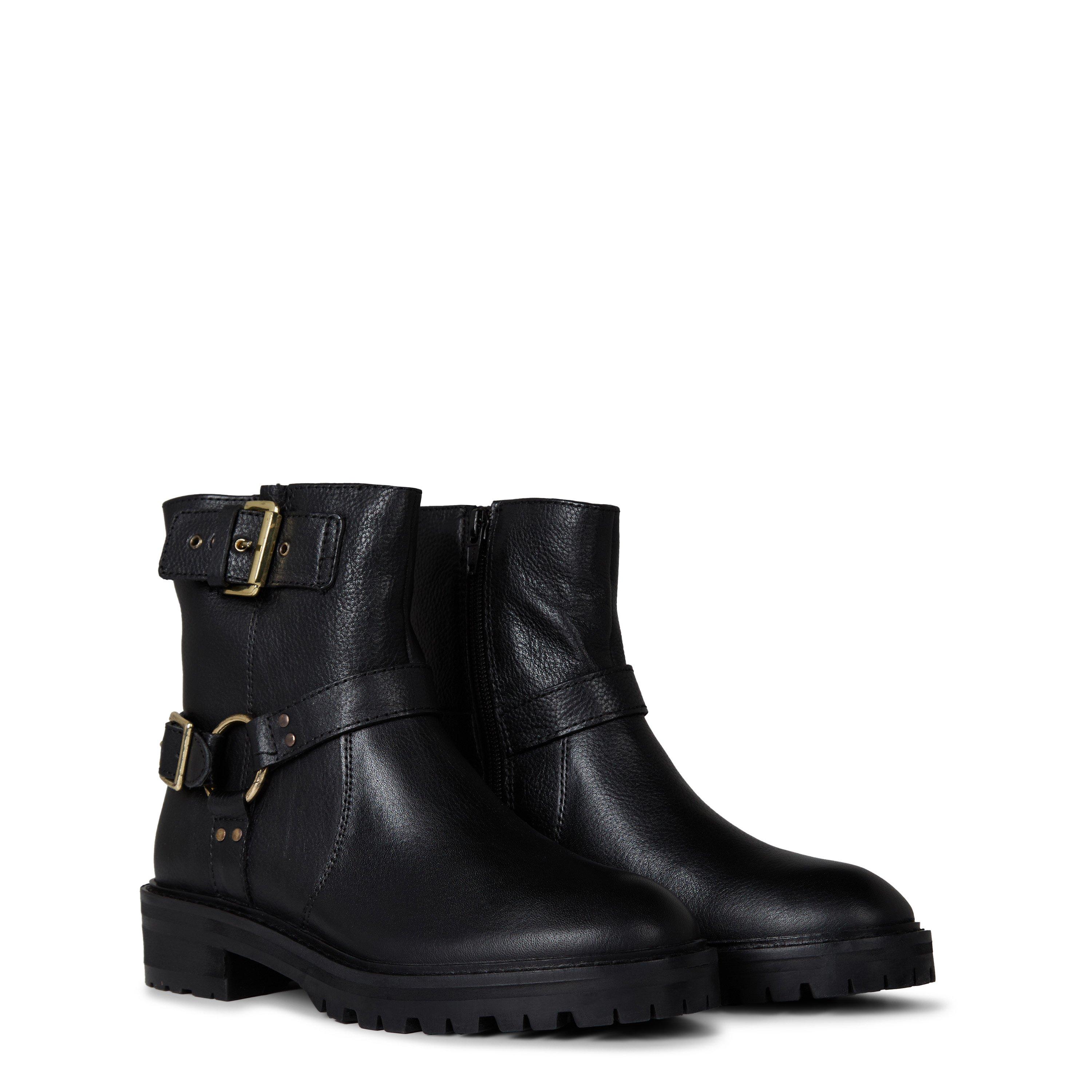 Dune London Piton Biker Ankle Boots