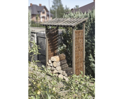 Wilgenhaardhoutschuilplaats 140 x 57 x 195/210 cm