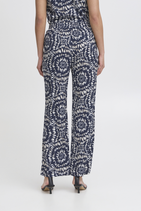 Ichi blauwe dames broek