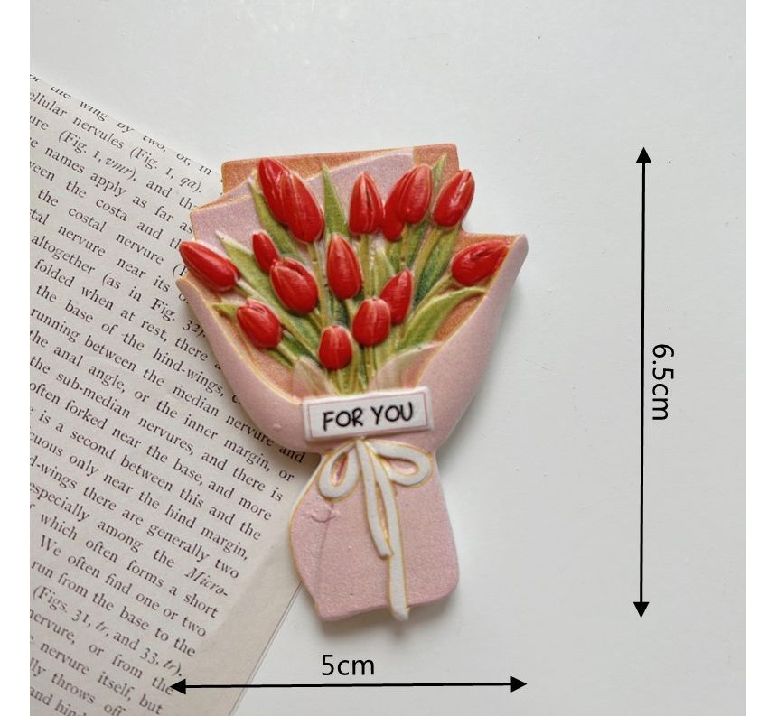 Indus - Bloemenhars koelkastmagneet (verschillende ontwerpen) / Set