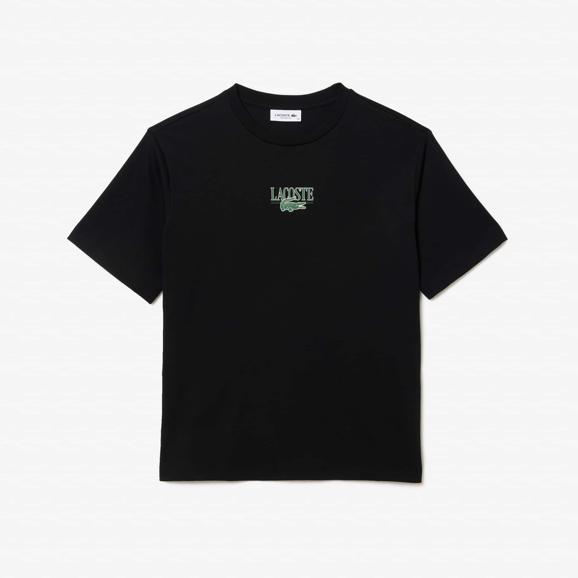 T-shirt en jersey de coton imprimé Lacoste T-Shirts - Noir - Lacoste - Femme