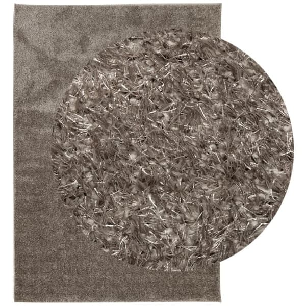 vidaXL Teppe ISTAN med lang luv skinnende utseende grå 160x230 cm