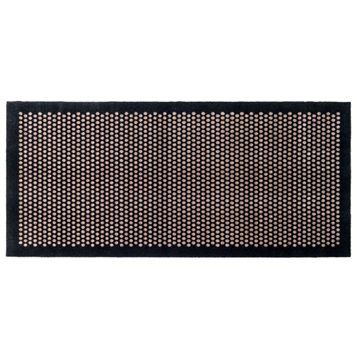Tica Copenhagen Dot Gulvmåtte, Sort/Sand, 90x200 cm