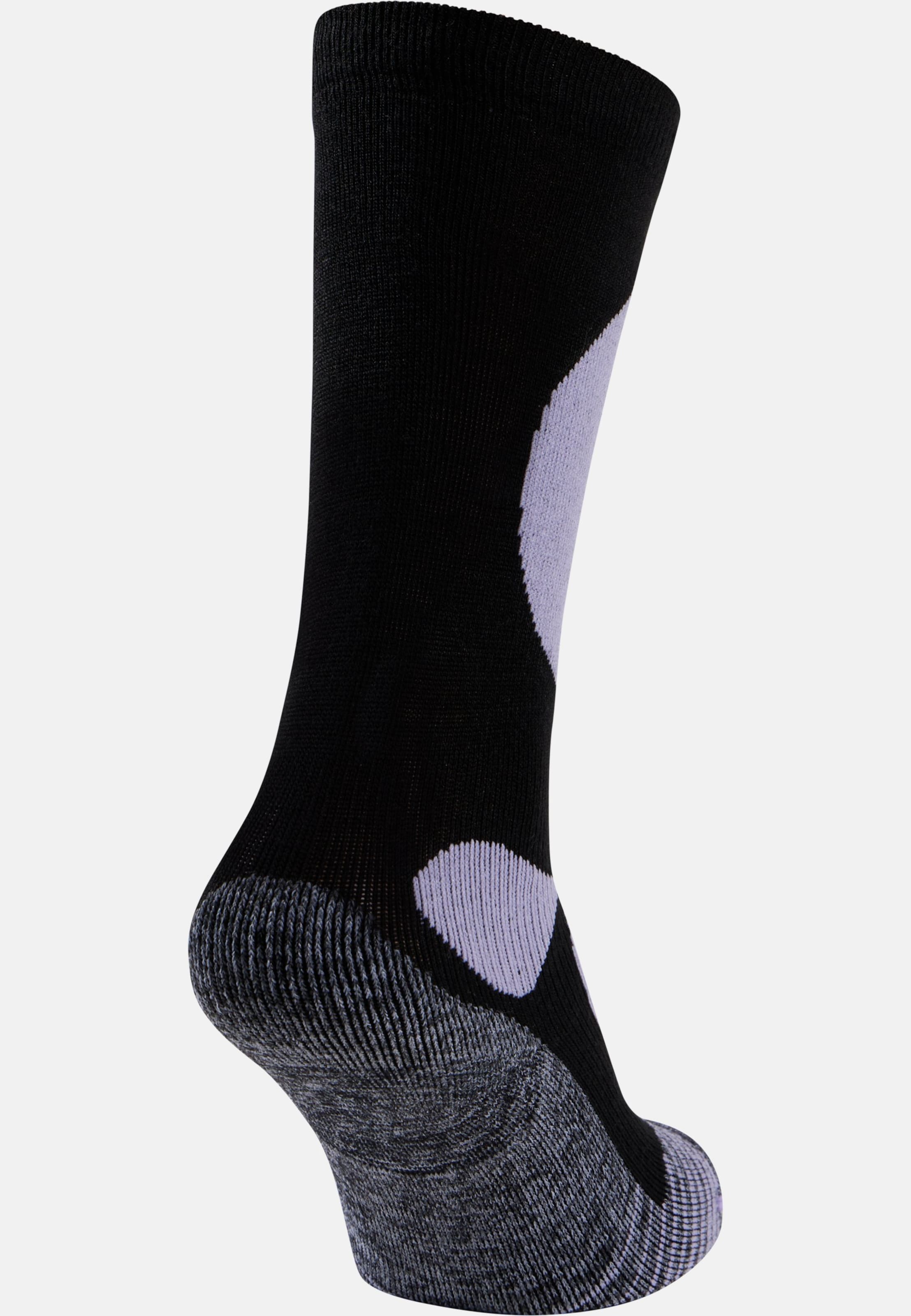 Active Warm Basic-Skisocken für Kinder in black - misty lilac