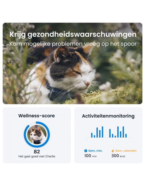 Tractive Gps Cat Mini - Kattenlocatievinder - 55x28x17 mm Donkerblauw Geschikt Voor Katten > 3 Kg