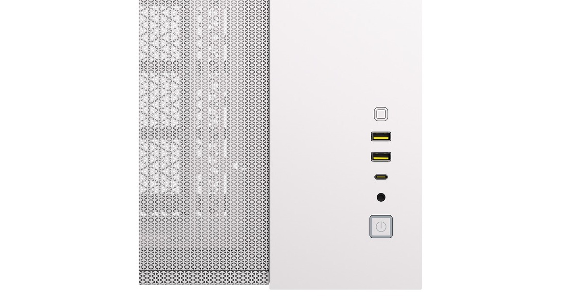 Corsair2500D Airflow mini tower behuizing  (Wit | 2x USB-A | 1x USB-C | Tempered Glass)