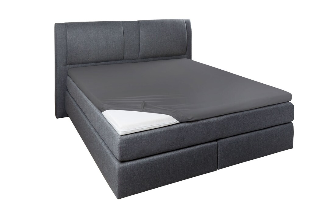 Vario Topper-Spannbetttuch 180/200 x 200/220 cm anthrazit