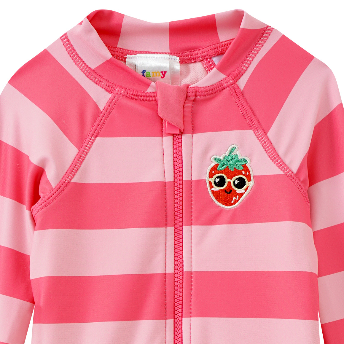 Famy Baby UV-Badeoverall und Badekappe im Set rosa