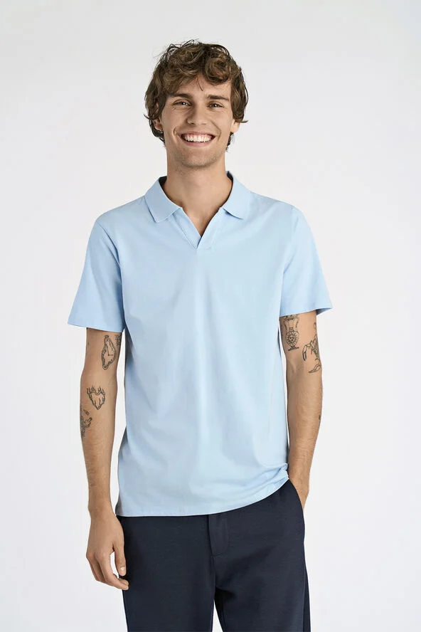 Lindbergh Stretch polo shirt S/S Blå
