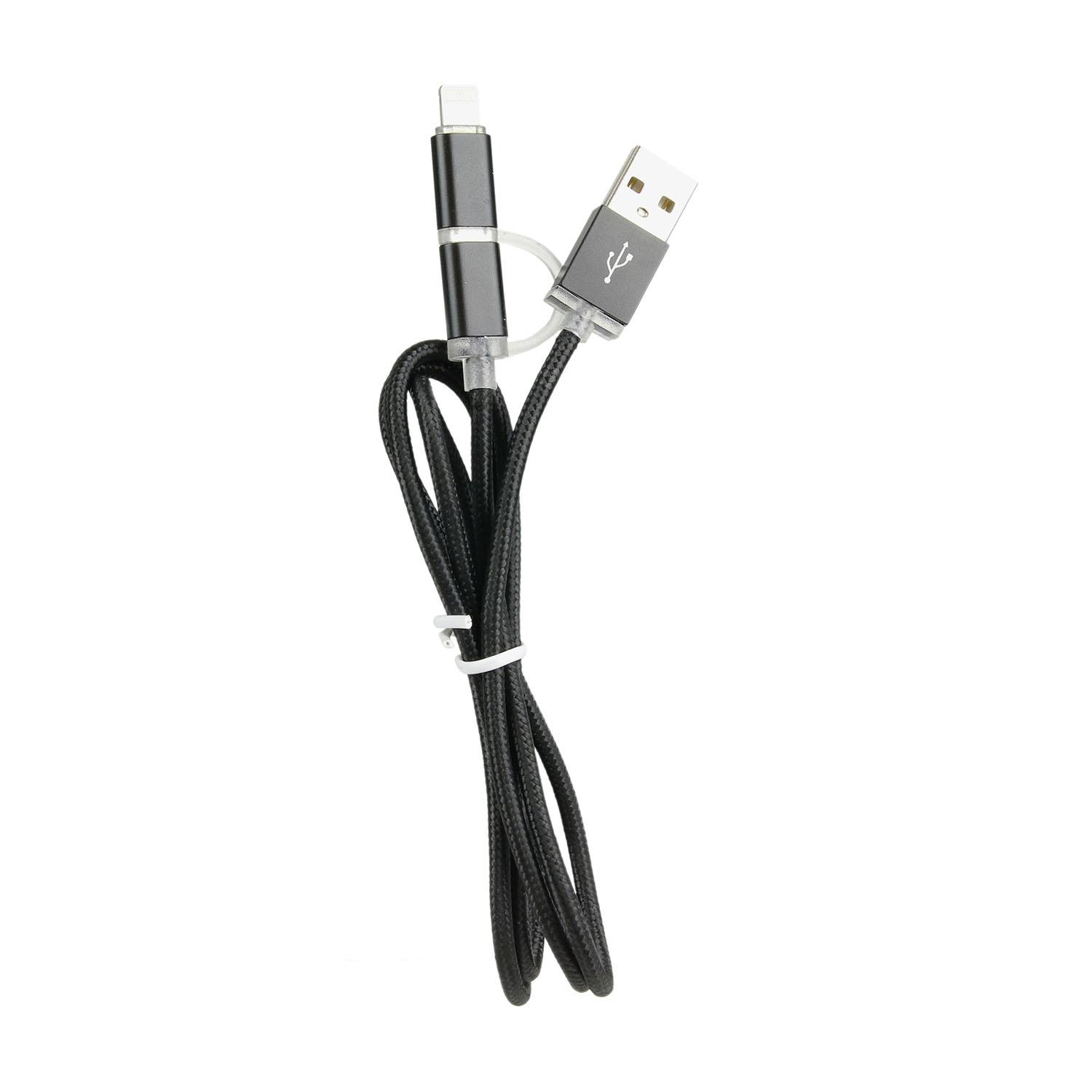 CABLE TRESSE 2 EN 1 MICRO USB TYPE C