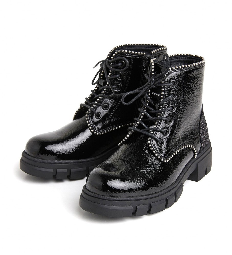 Botas pretas de cano curto Pepe Jeans Lilli Bis