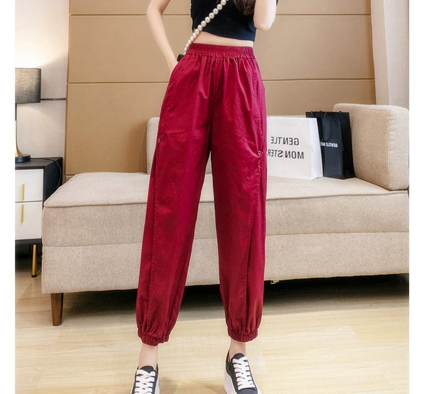 CosmoCorner - Hoge taille cropped joggingbroek