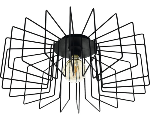 Plafondlamp, 1-lichts, HxØ 21,5x56 cm, Tremedal zwart