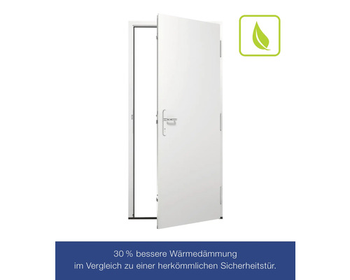 KSI Thermo46 veiligheidsdeur 1000x2100 mm DIN rechts RC2 incl. RVS langschildkrukgarnituur, profielcilinder
