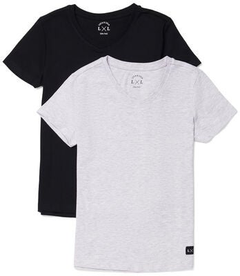 Luca & Lola Desiderio T-Skjorte 2-pack, Anthracite/Grey Melange