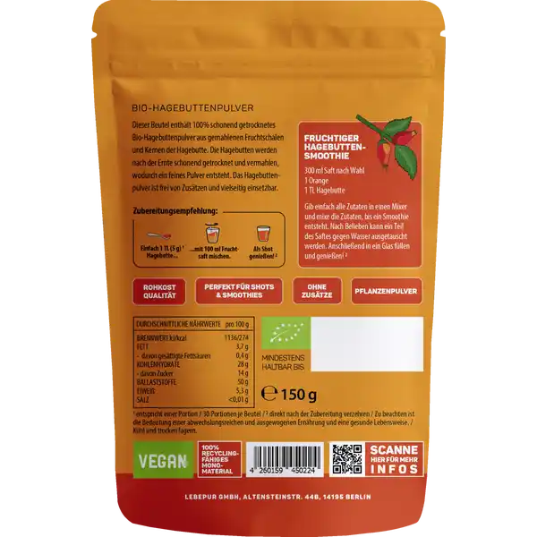 Bio Superfood Hagebutte