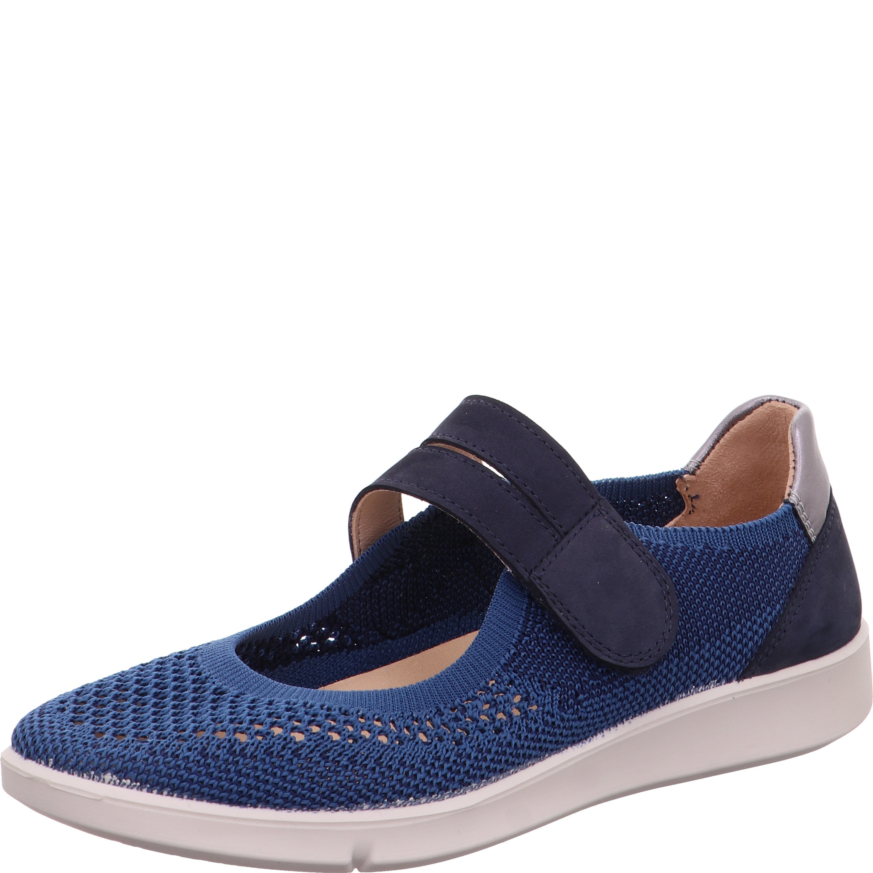 legero LUCCA Damen  Ballerina mit Klettverschluss - Farbe: Tempesta - Größe: 8