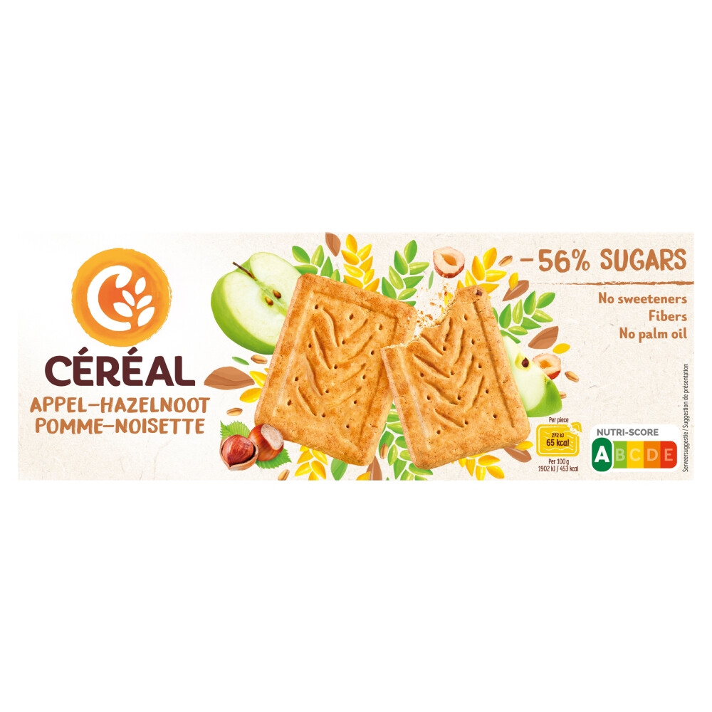 3x Céréal Koekjes Appel-Hazelnoot230 gr