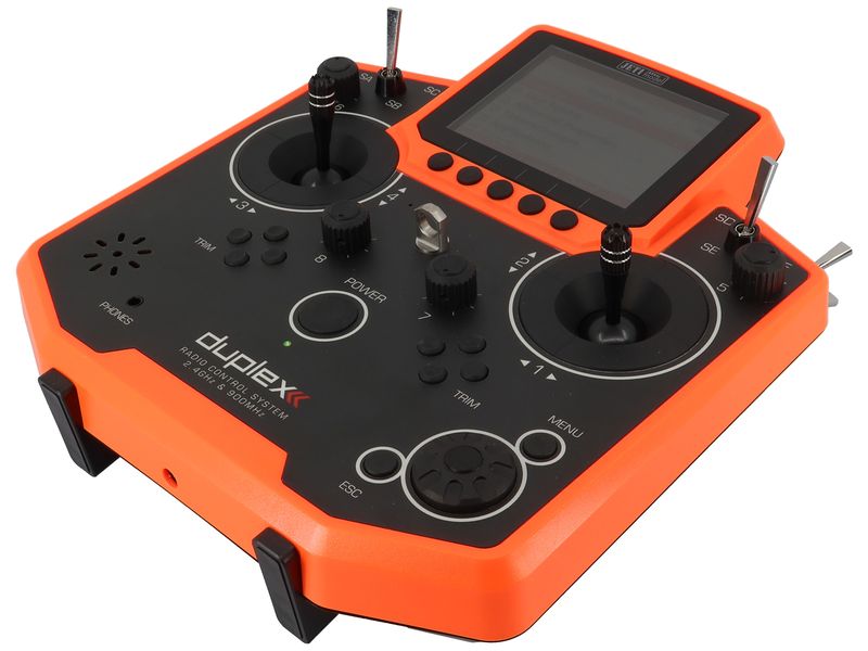 Jeti Fernsteuerung Duplex DS-12 EX Fluorescent Orange Handlicher Jeti Duplex 2.4 GHz Sender