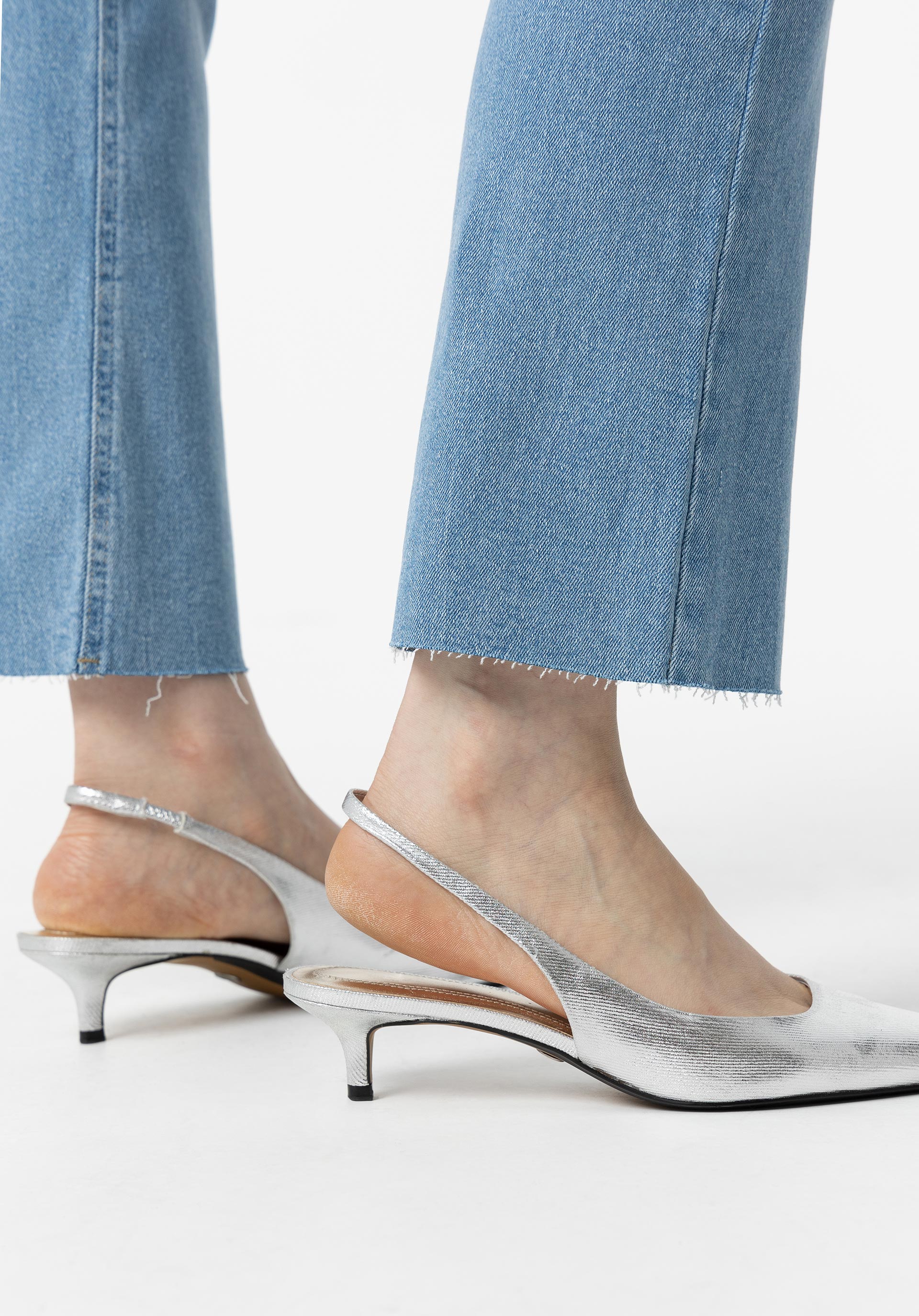 Jeans Megan Cropped Flare Cintura Alta