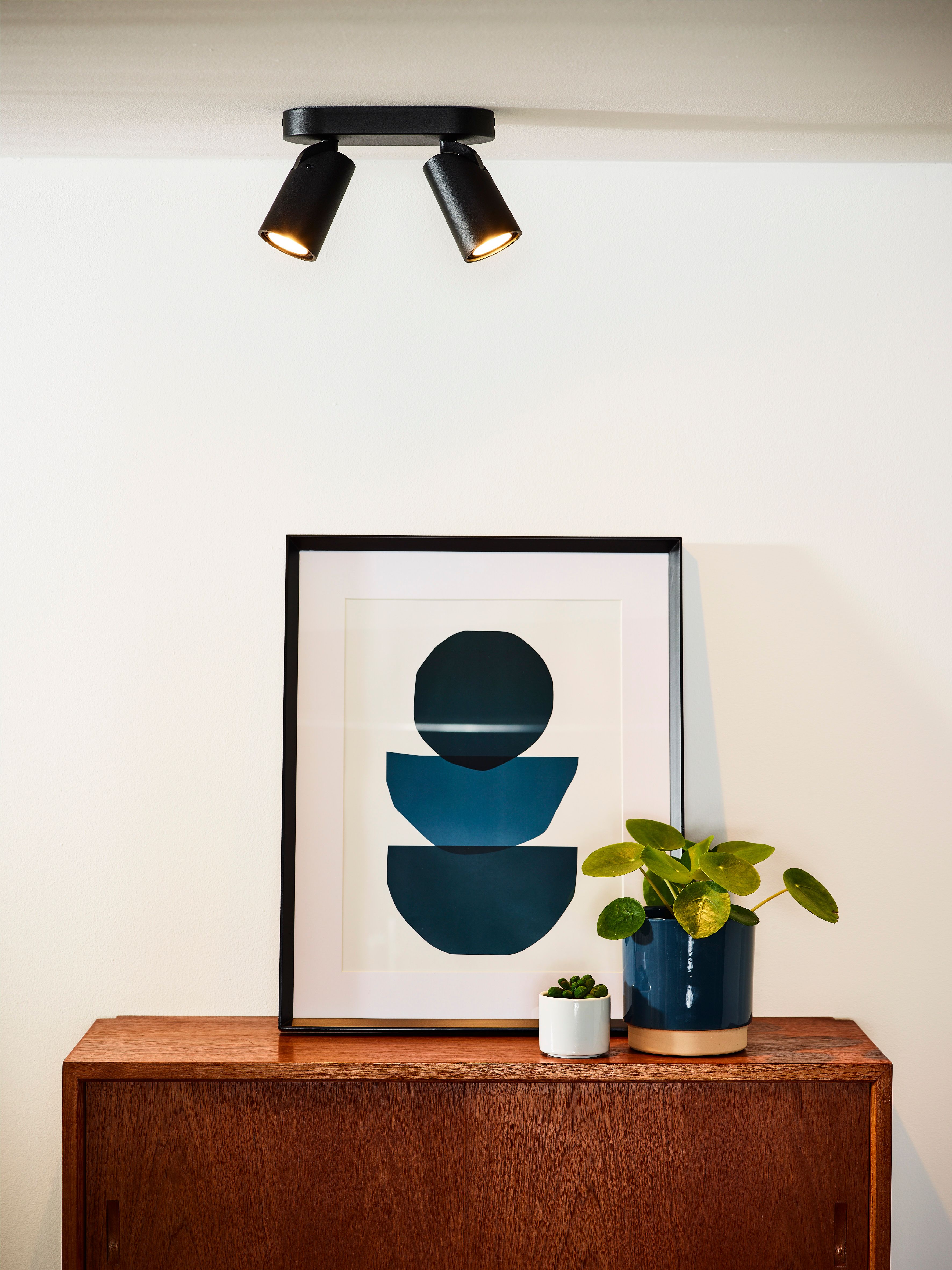 Plafondspot Zwart Xyrus B20 x D9 cm