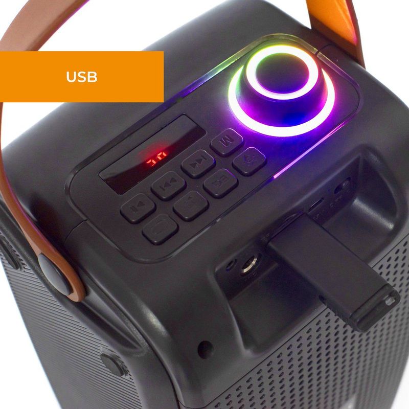 Denver - BTV230 - Bluetooth Speaker - Zwart - Draadloos - Lichteffecten
