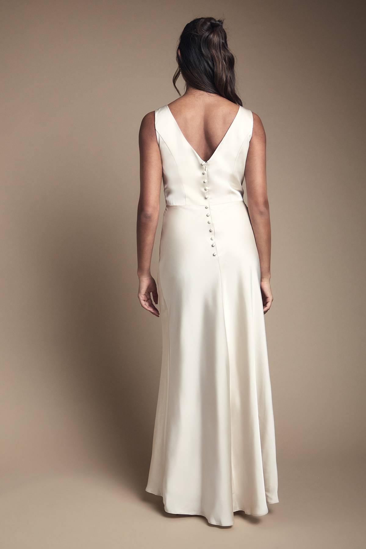 Coast Robe de Demoiselle d'Honneur en Satin Sans Manches