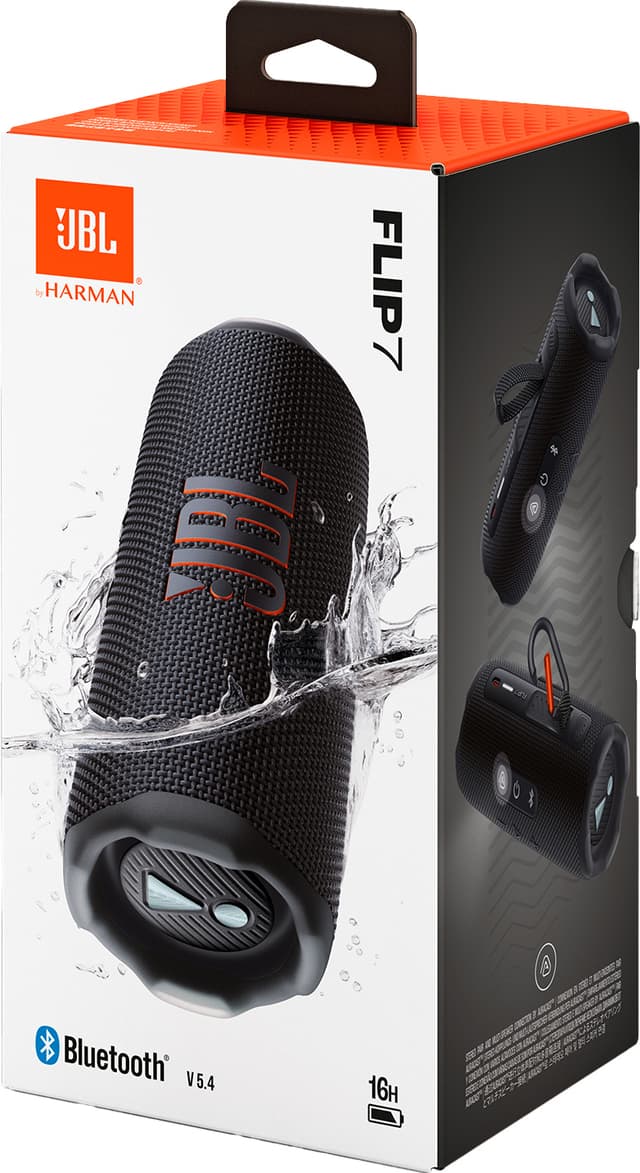 JBL Flip 7 trådløs bærbar højttaler (sort)