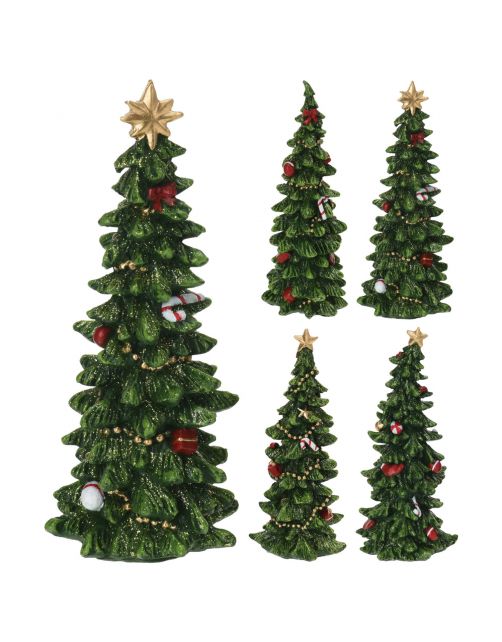 Homestyle Kerstboom Deco - Kunstkerstboom - 8.4x8.4x20.8 cm Groen