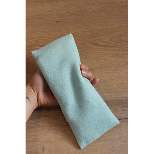 Masque yeux yoga - lin bleu céladon