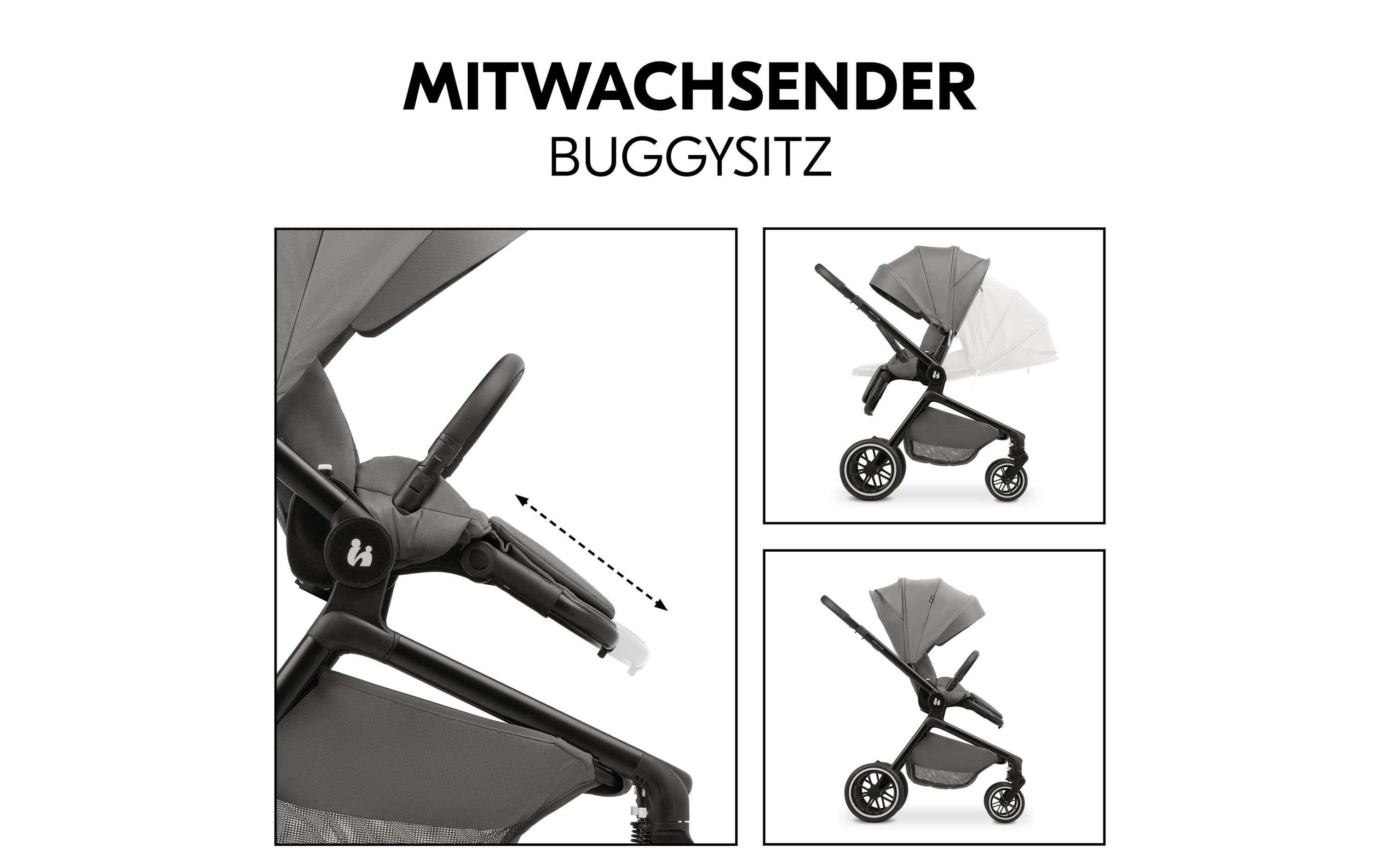 Kinderwagen Move N Care Set Dark Grey<br>Multifunktionales Kinderwagen-Set