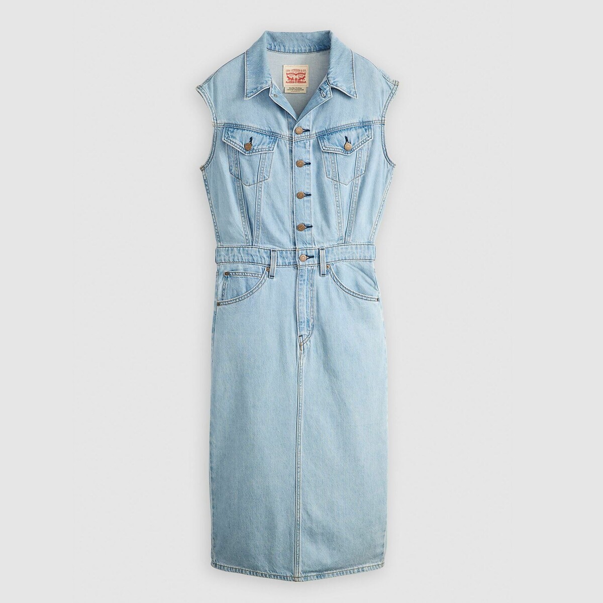 Vestido jeans sem mangas da Levi's